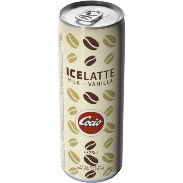 Cocio ICELATTE Milk - Vanilla 12x250ml Can