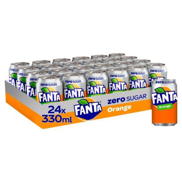 Fanta Zero 24x330ml Can CCEP