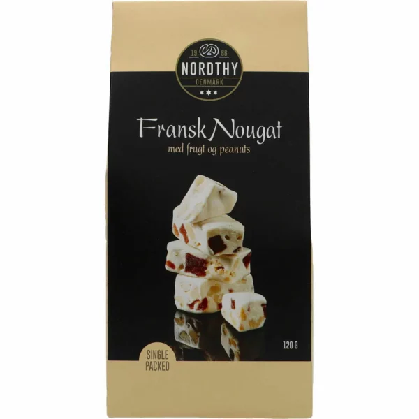 Nordthy Fransk Nougat Frugt & Peanuts 120g