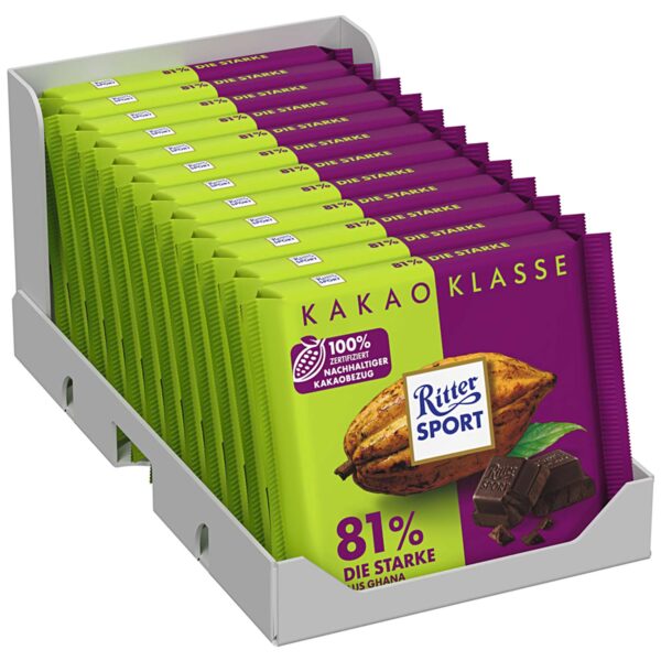 Ritter Sport Kakao Klasse 81% Die Starke aus Ghana 100g