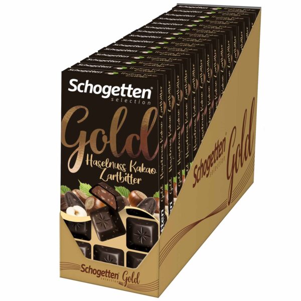 Schogetten Selection Gold Haselnuss Kakao Zartbitter 100g